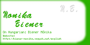 monika biener business card