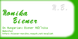 monika biener business card
